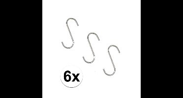 Benson S-haken / ophanghaken - 6x stuks - metaal - ophanghaakjes