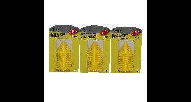 Benson Schilderpiramides - 30x stuks - geel - 5 cm