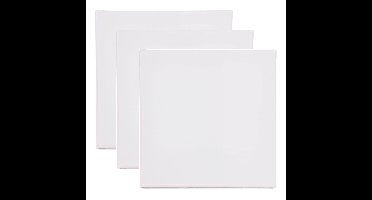 Benson Schildersdoek - 3x - 20x20 cm - blanco canvas - katoen - 280gr