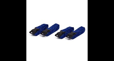 Benson Spanbanden - 4x - blauw - polyester - 2,5 m - klik systeem