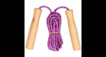 Benson Springtouw - paars - houten handvatten - 236cm- buitenspeelgoed