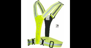 Benson Veiligheidshesje - met Led en Reflectie - Geel - One-Size
