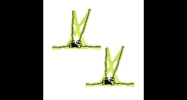 Benson Veiligheidsvest hardlopen - 2x - geel - reflecterend - one size