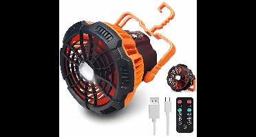 Benson Ventilator - 2 in 1 - met LED lamp - oplaadbaar - camping/thuis