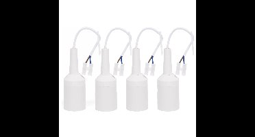 Benson Verhuisfitting - 4x - E27 - wit - fitting met kroonsteen