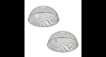 Benson Voedselkap - 2x - rond - 30 cm - grijs - metaal - vliegenkap