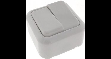Benson Wandcontactdoos met wisselschakelaar - opbouw - wit
