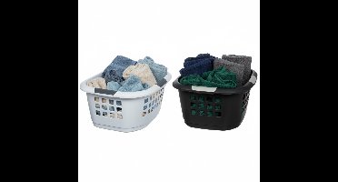 Benson Wasmanden set - 2 stuks - extra groot - grijs/wit