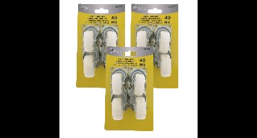 Benson Zwenkwieltjes - 12x stuks - wit - 40 mm - Transportwieltjes