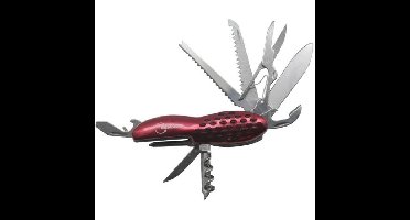 Benson Zwitsers zakmes - rood - RVS - 12 functies - multifunctioneel