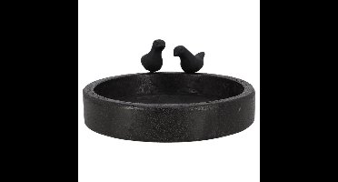Best for Birds Vogelbad/voederschaal - zwart - graniet - D33 cm