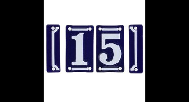 Best for Boots huisnummer 15 - met sierrand - Oudhollands - emaille