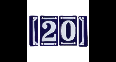 Best for Boots huisnummer 20 - met sierrand - Oudhollands - emaille