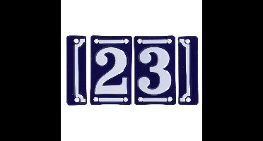 Best for Boots huisnummer 23 - met sierrand - Oudhollands - emaille