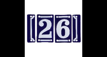 Best for Boots huisnummer 26 - met sierrand - Oudhollands - emaille