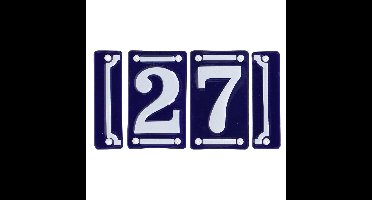 Best for Boots huisnummer 27 - met sierrand - Oudhollands - emaille