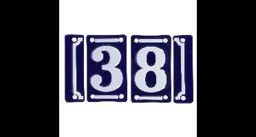 Best for Boots huisnummer 38 - met sierrand - Oudhollands - emaille