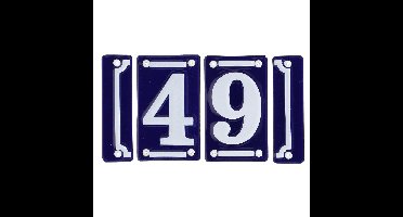 Best for Boots huisnummer 49 - met sierrand - Oudhollands - emaille