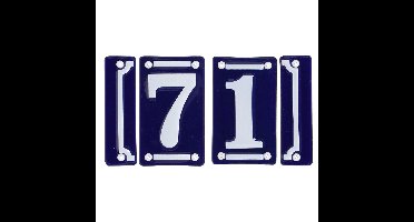 Best for Boots huisnummer 71 - met sierrand - Oudhollands - emaille