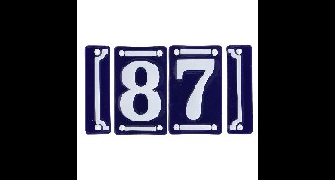 Best for Boots huisnummer 87 - met sierrand - Oudhollands - emaille