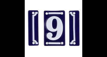 Best for Boots huisnummer 9 - met sierrand - Oudhollands - emaille