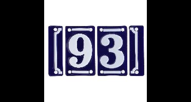 Best for Boots huisnummer 93 - met sierrand - Oudhollands - emaille