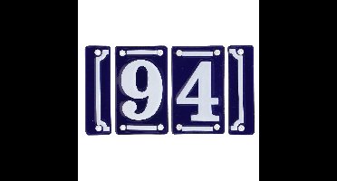 Best for Boots huisnummer 94 - met sierrand - Oudhollands - emaille