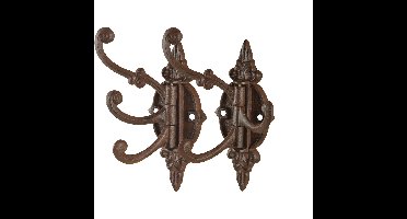 Best for Boots Wandplaat - 2x - met 3 haken - 23 cm - gietijzer