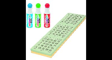 Bingo spullen - 3x bingostiften en 200x Bingokaarten nummers 1-75