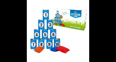 Blikgooien speel set - 10 blikken en 3 zakken - blik gooien