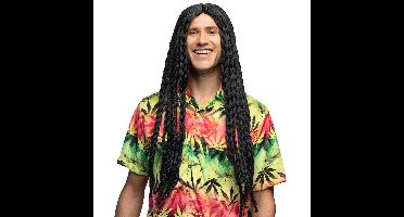 Boland Bob Marley pruik - dreadlocks - vlechten - zwart - pruiken