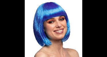 Boland Boblijn pruik - blauw - dames - verkleden - carnaval