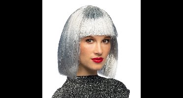 Boland Bobline pruik - wit/zilver - verkleden - glitter en glamour