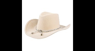 Boland Carnaval verkleed Cowboy hoed Django - creme wit - volwassenen