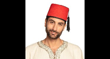Boland Carnaval verkleed Fez hoed - rood - 1001 nacht