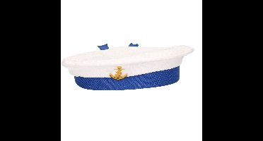 Boland Carnaval verkleed Matroos/Matrozen hoedje - wit/blauw