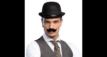 Boland Carnaval verkleed snorren - Gentleman - zwart - zelfklevend