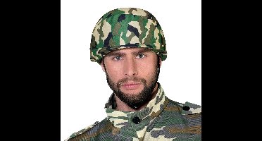 Boland Carnaval verkleed soldaten/leger Helm - camouflage print - voor volwassenen