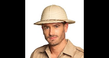 Boland Carnaval verkleed Tropenhelm - beige/kaky - volwassenen