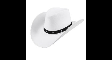 Boland cowboyhoed Wichita - polyester - wit - voor dames