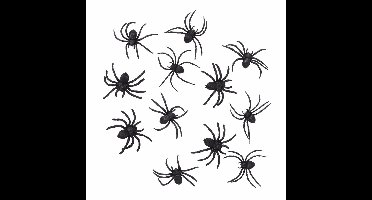 Boland Horror decoratie spinnen - 12x stuks - 8 cm - Halloween dieren