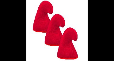 Boland kabouter muts - 3x - rood - puntmuts - volwassenen - hoed