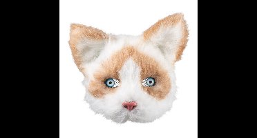 Boland Kat/poes dieren verkleedmasker - pluche - volwassenen - Horror/halloween - carnaval