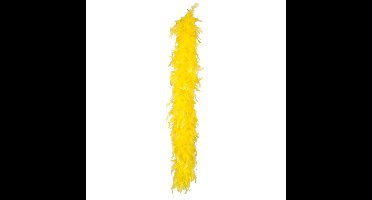 Boland Kerst boa - veren - geel - 180 cm - 50 gram