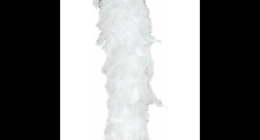 Boland Kerst boa - veren - wit - 180 cm - 80 gram