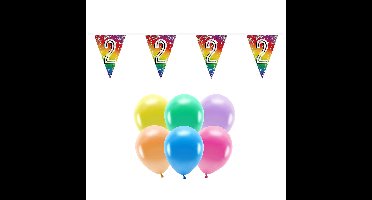Boland Party 2e jaar verjaardag feest versieringen - Ballonnen en vlaggetjes