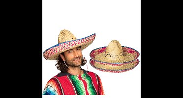 Boland party Carnaval verkleed Sombrero hoed - 2x - volwassenen