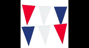 Boland Party Vlaggenlijnen rood/wit/blauw - 3x - 10 m - plastic - Holland