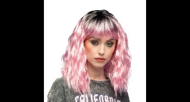 Boland Pruik Ethel - roze - dames - verkleed pruiken - carnaval