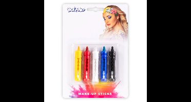 Boland Schminkkrijtjes - 5x - gekleurd - schminkset/schminkstiften - Carnaval/halloween